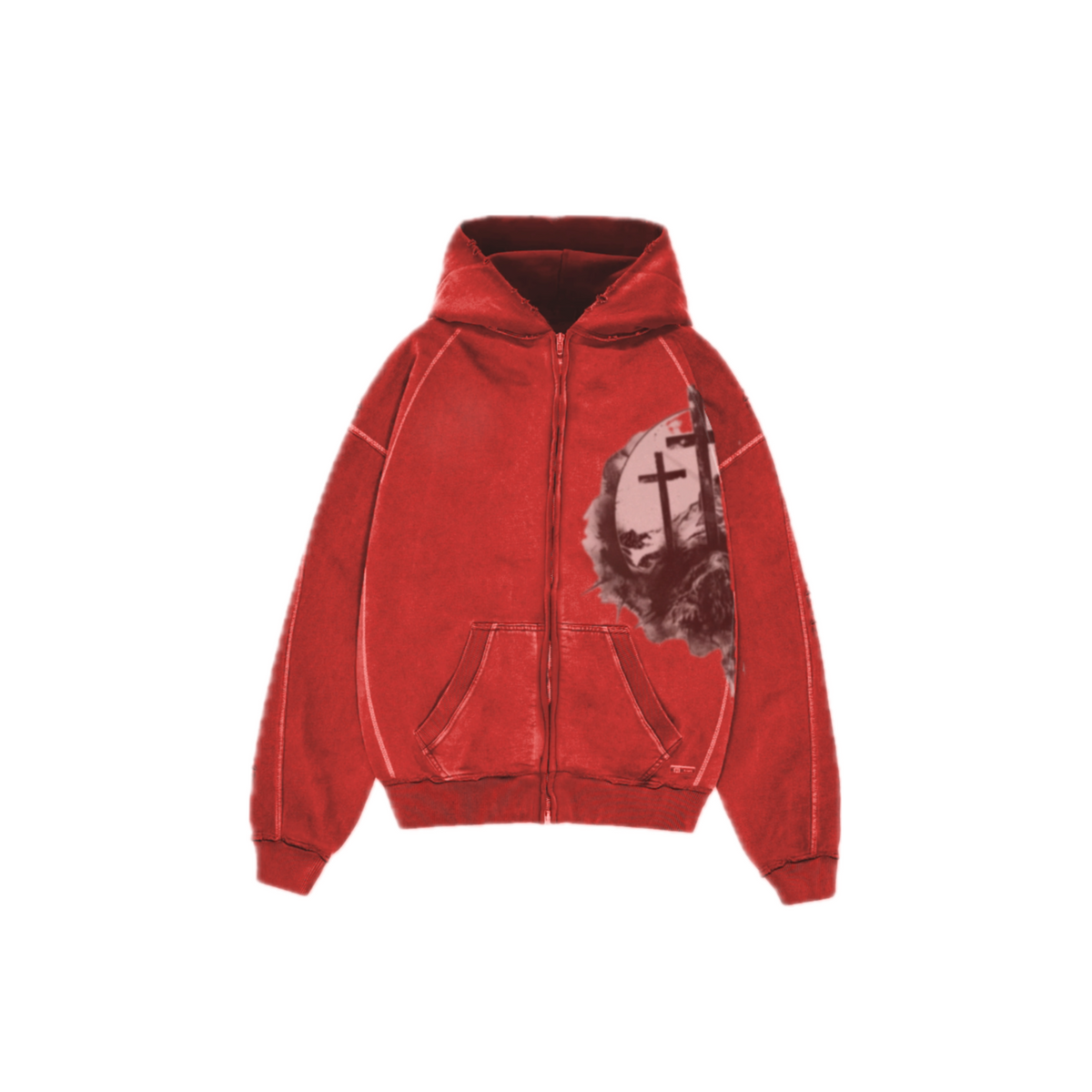 RED ZIP-UP