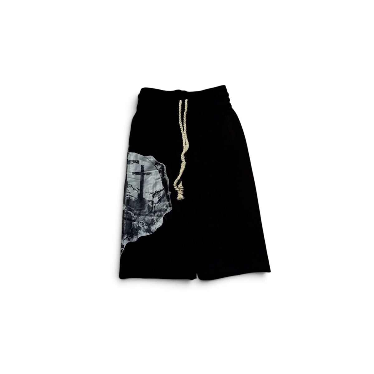 BLACK 3/4 SHORTS
