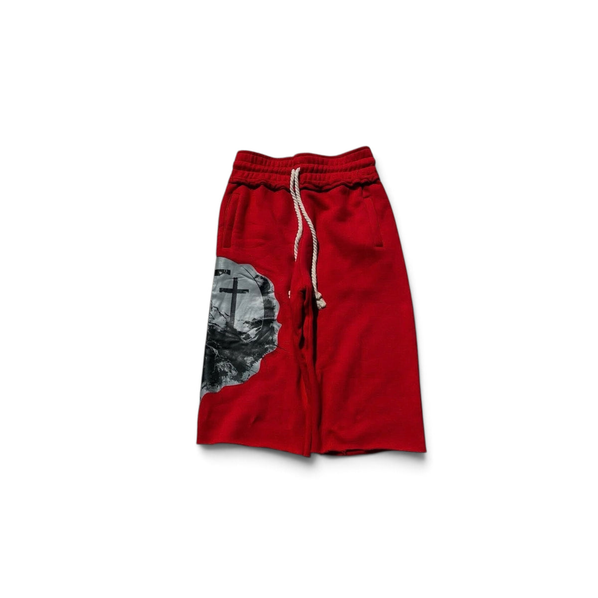 RED 3/4 SHORTS