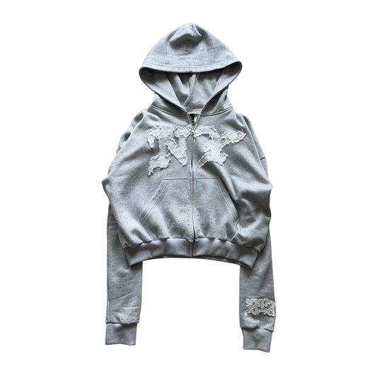 GRAY NY ZIP-UP