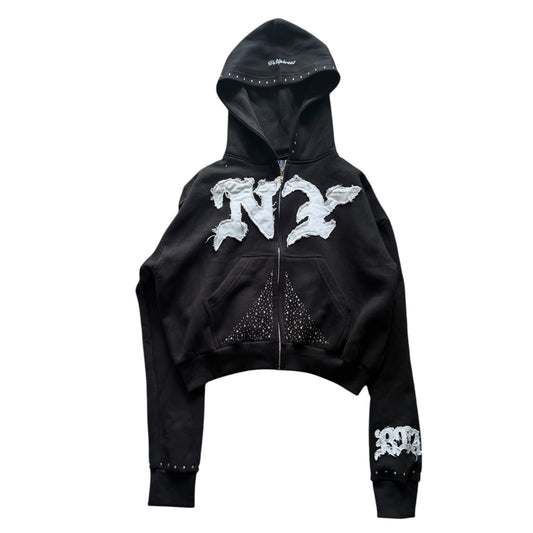 BLACK NY ZIP-UP